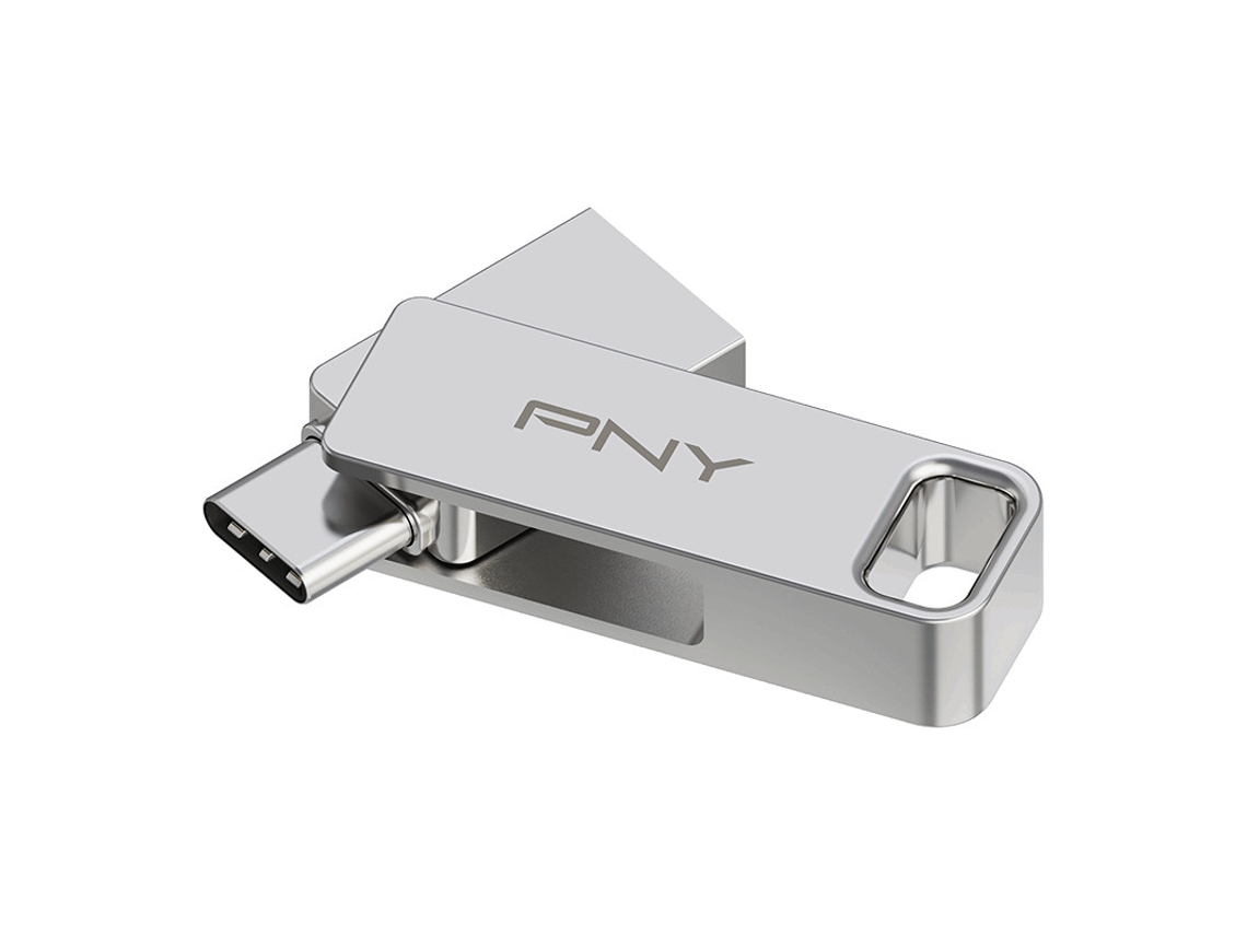DUO LINK unidad flash USB 128 GB USB Type-A / USB Type-C 3.2 Gen 1 (3.1 Gen 1) Acero inoxidable PNY