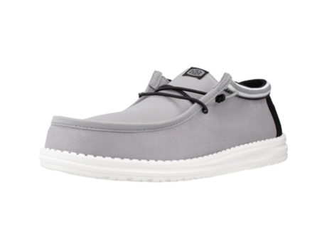 Zapatos de Hombre HEY DUDE Wally Letterman Tecido Gris (44)