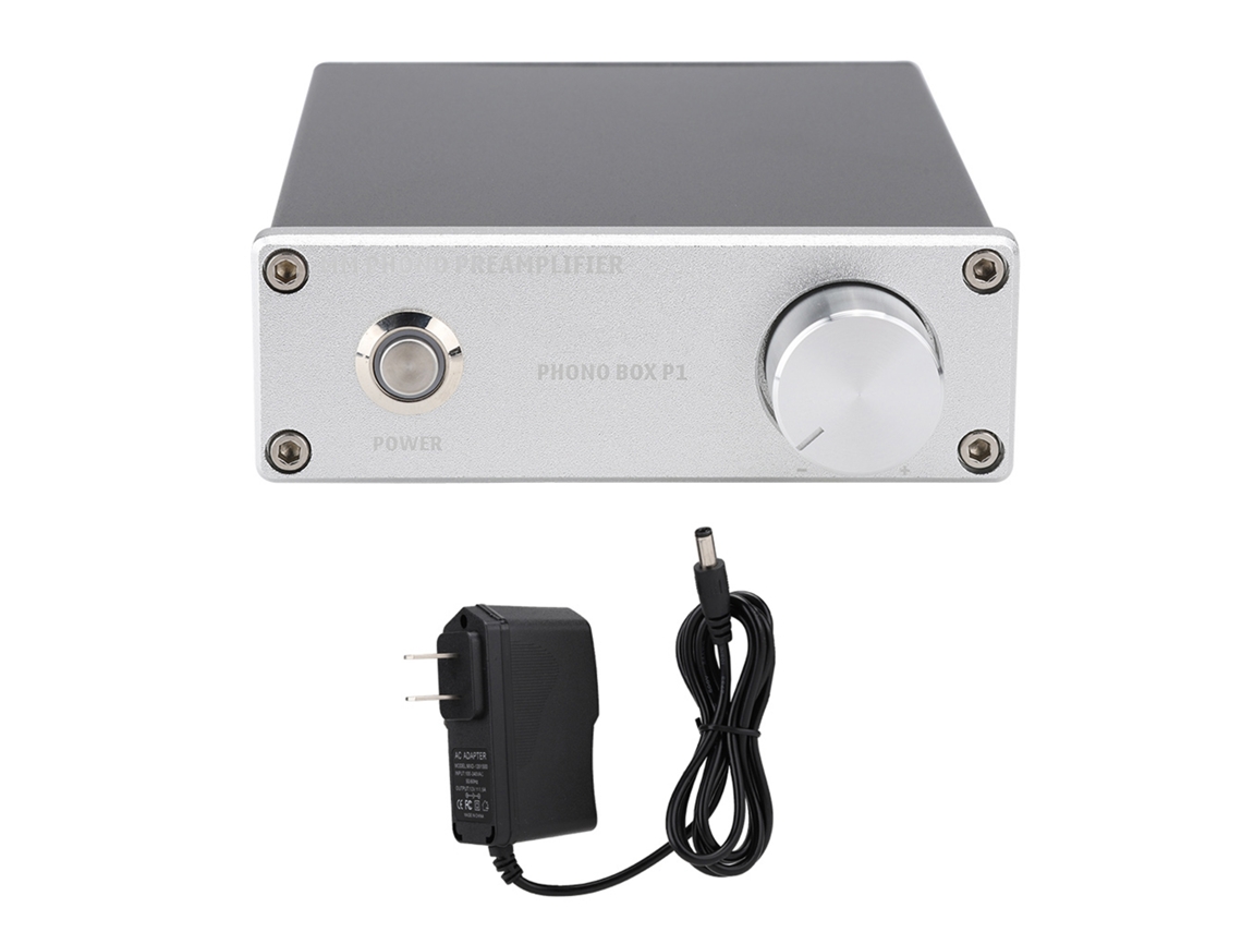 Amplificador de tocadiscos Phono Box P1 con entrada/salida RCA y baño de oro