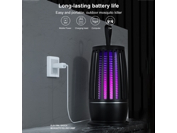 2026-lámpara Mosquito Killer Eléctrica Usb Recargable 2 En 1 Luz Uv Insección Repelente Luz Nocturna Silenciosa Para Camping Hogar Interior Exterior