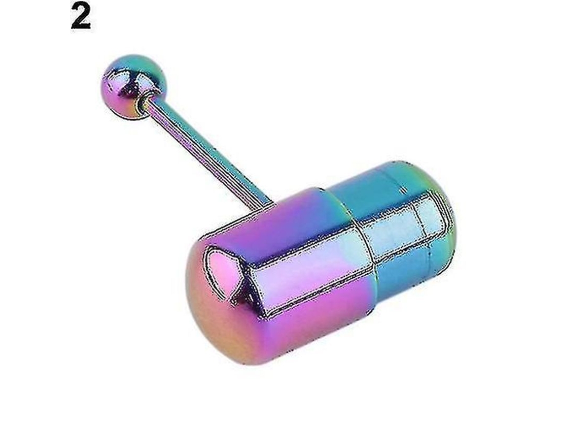 Barra Vibratoria De Acero Inoxidable Para La Lengua, Joyería Corporal De Estilo Punk Con Pilas Incluidas.