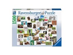 Puzzle RAVENSBURGUER Funny Animals Collage (Edad Mínima: 8 años - 1500 Piezas)