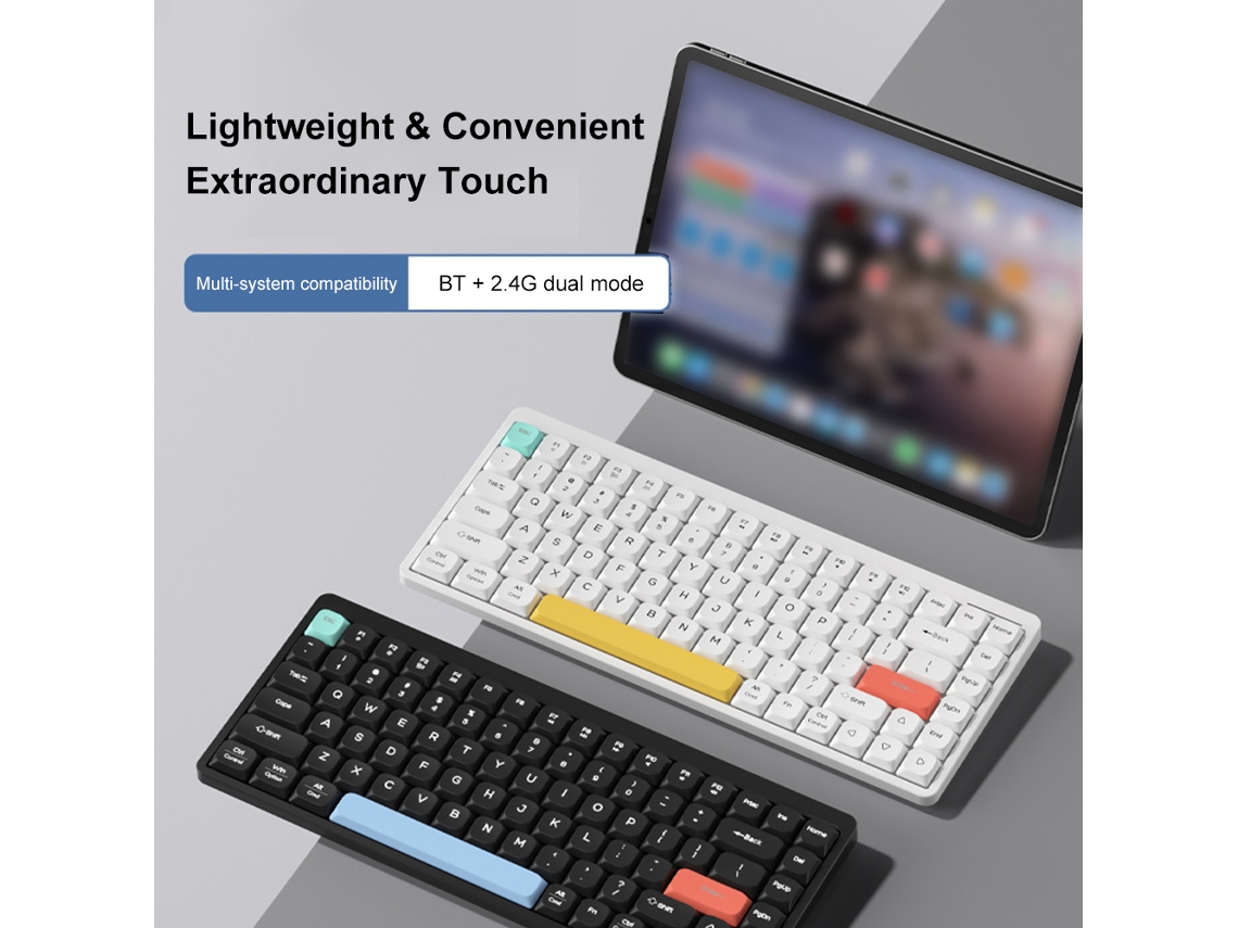 Iblancod K84 Teclado Gaming Inalámbrico De 84 Teclas 2.4g+bt5.0 Para Mac/windows