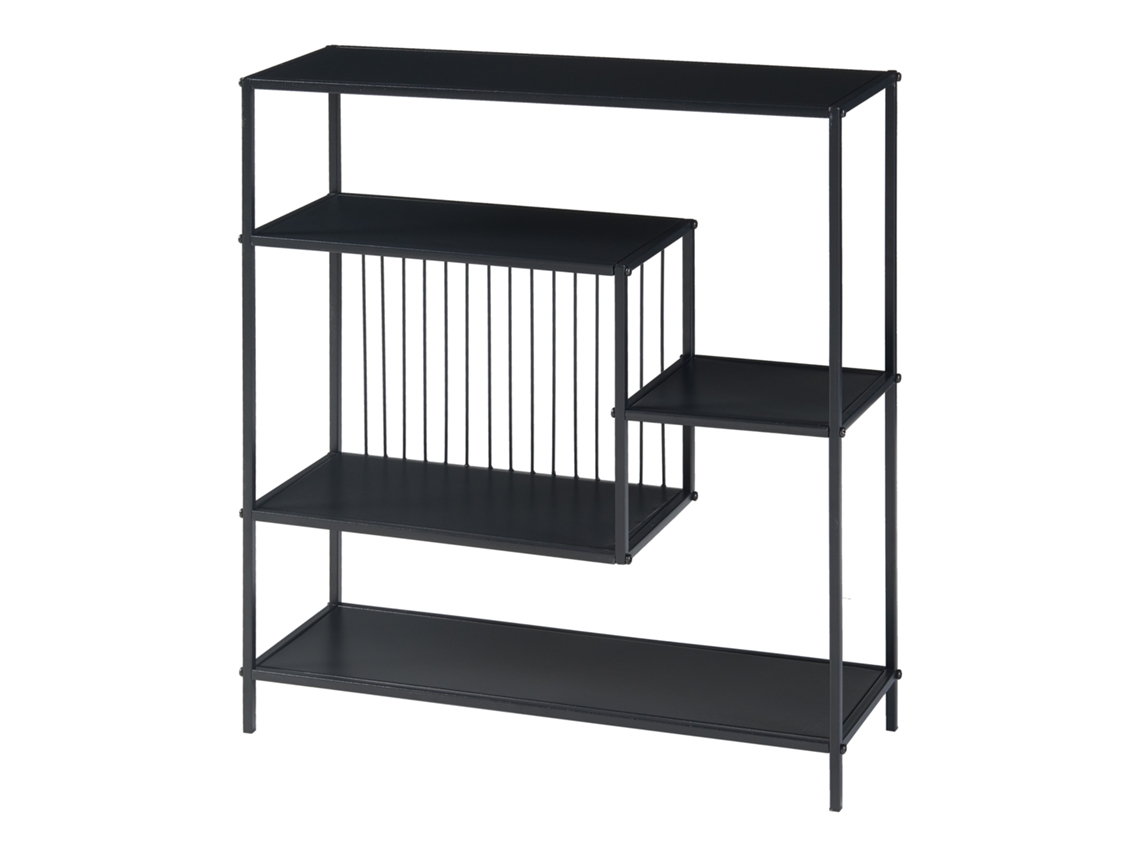 Consola Beesel de 4 niveles metal 66x60x20cm - Negro [EN.CASA]