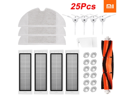 25 piezas de cepillo lateral, cepillo de rodillo, fregona, filtro Hepa para Xiaomi 1S Robot S50 S51 S55 S5 S6 Xiaowa E2, piezas de aspiradoras, acc...