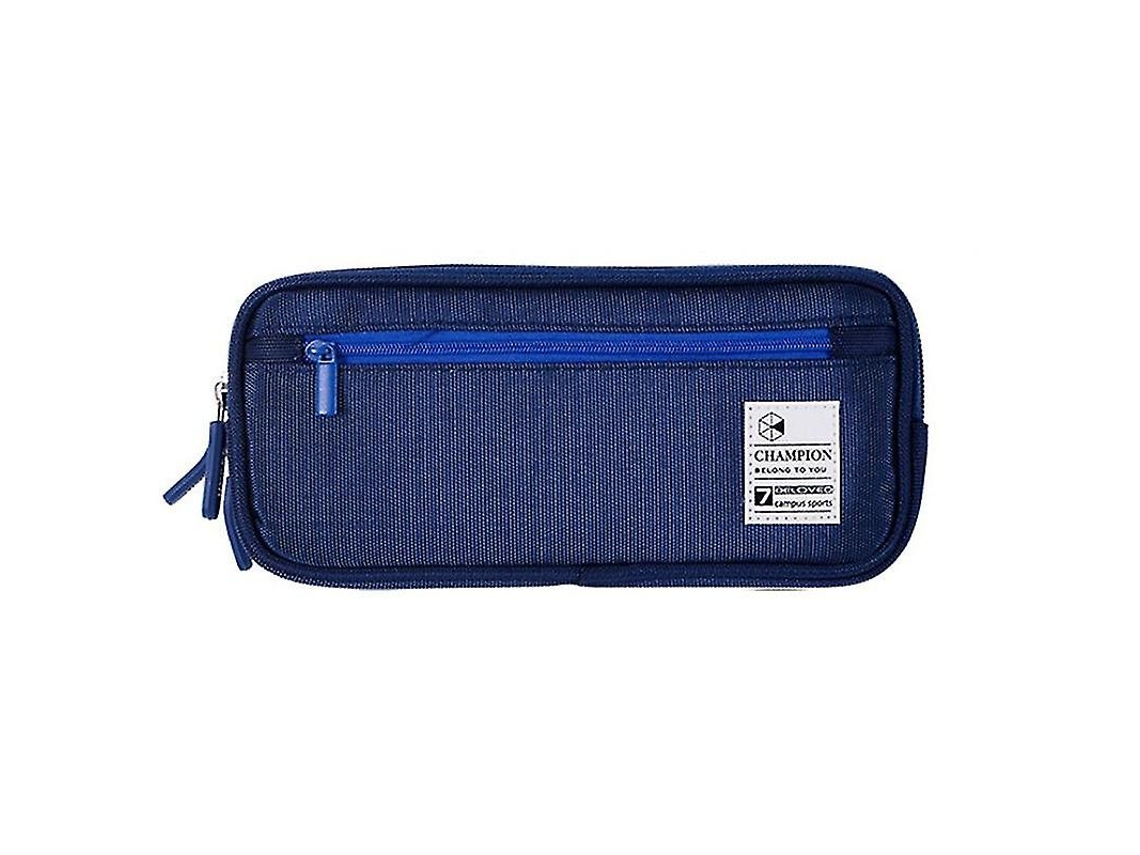 Estuche para lápices y bolígrafos, estuche para lápices, gran capacidad, papelería, bonito, azul Gusshious