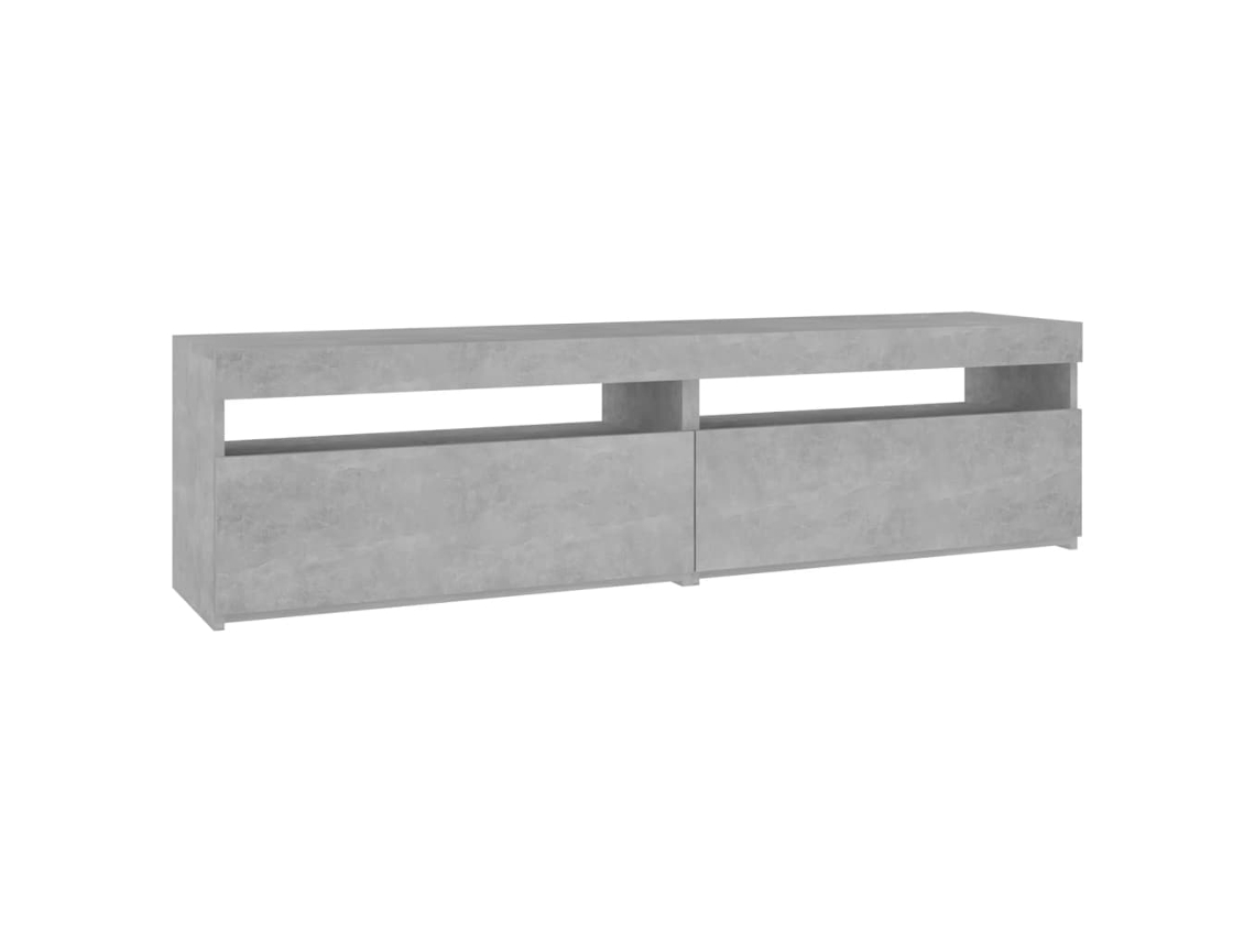Estantería/Muebles de TV con luces Led 2 Pzs 75X35X40 Cm Gris Cemento