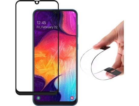 Protector Cristal Templado Samsung Galaxy A50 LMOBILE Full Cover Negro