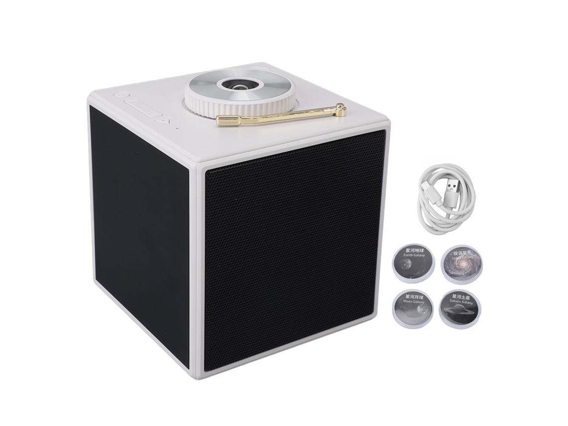 Proyector de luz de estrella blanca con Bluetooth silencioso para la decoración de la habitación de los niños.