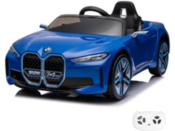 Vehículo Eléctrico Para Niños - Bmw I4 12v - 1 A 6 Años - Con Luces - Azul