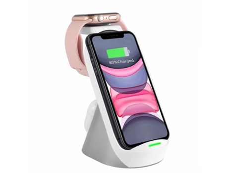 Estación de Carga Sem Rápido Qi para Apple BISBISOUS Blanco