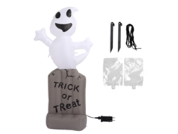 Fantasmas Y Lápidas Inflables Para Decoración De Halloween, 1,5 M, Led, Resistente Al Agua Ip44, Con Soplador, Enchufe Europeo 220-240v.