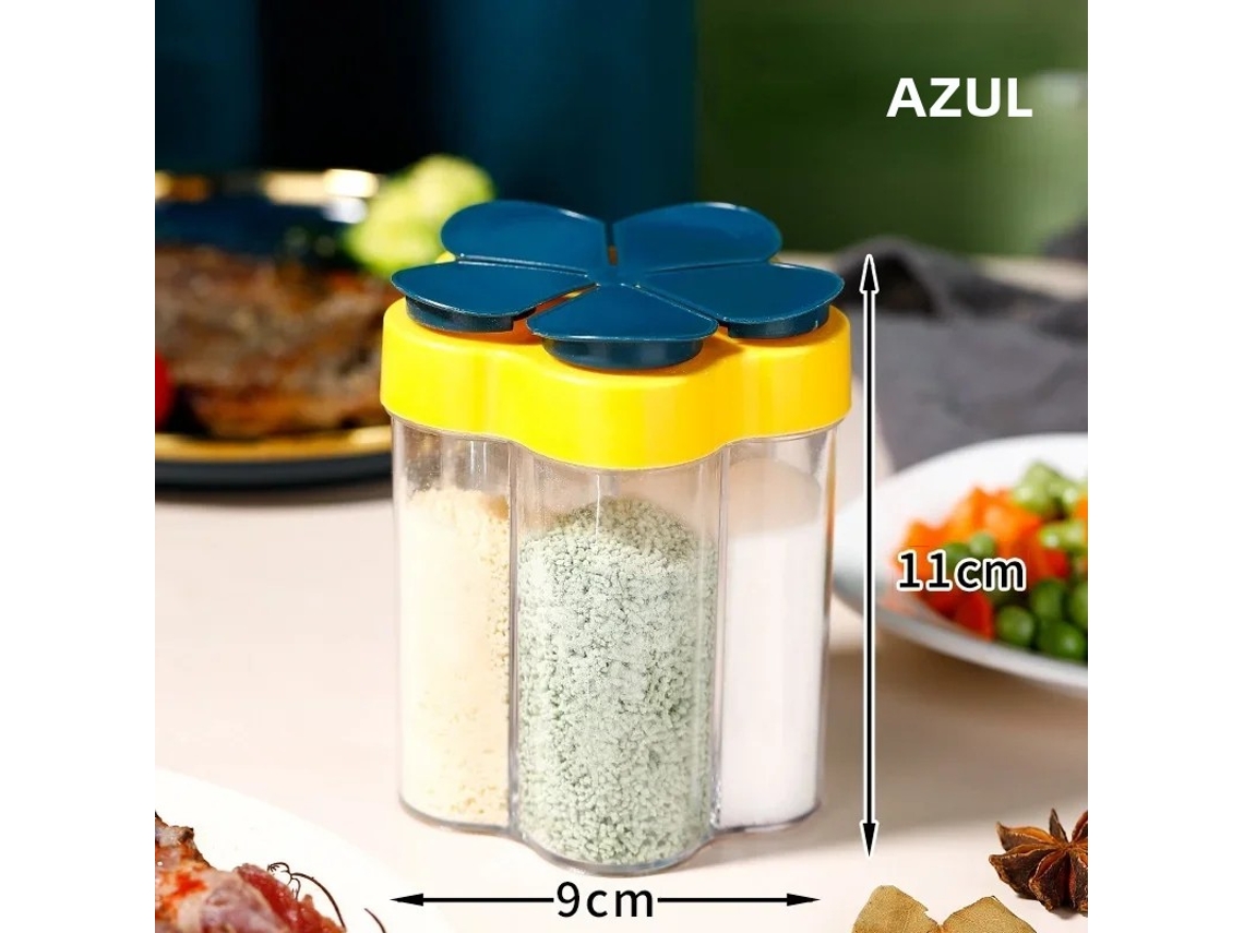 Juego De Utensilios De Cocina (azul), Caja Para Condimentos, Botellas De Plástico Para Aderezos, Ideal Para Acampar Al Aire Libre.