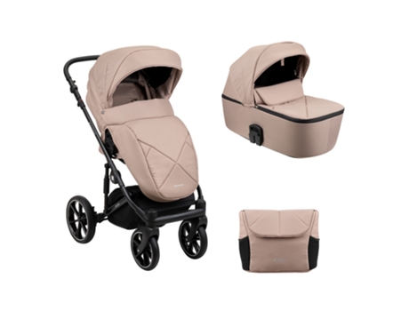 Carrito de Bebé KIKKABOO 2en1 con capazo rígido Amani Beige