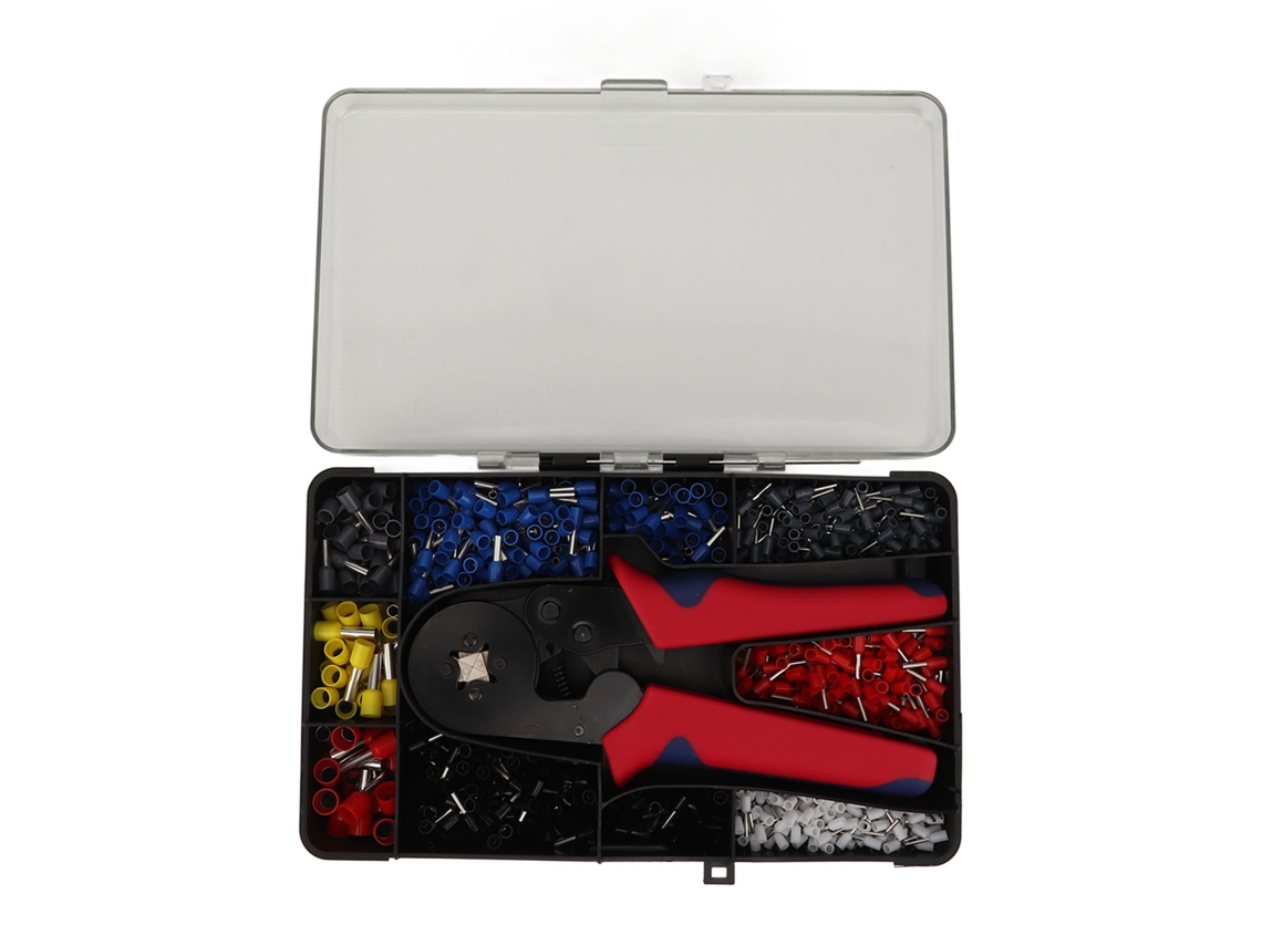 Juego De Terminales Para Cables Eléctricos De 1201 Piezas Con Alicates Para Conexiones Eléctricas Sin Soldadura.