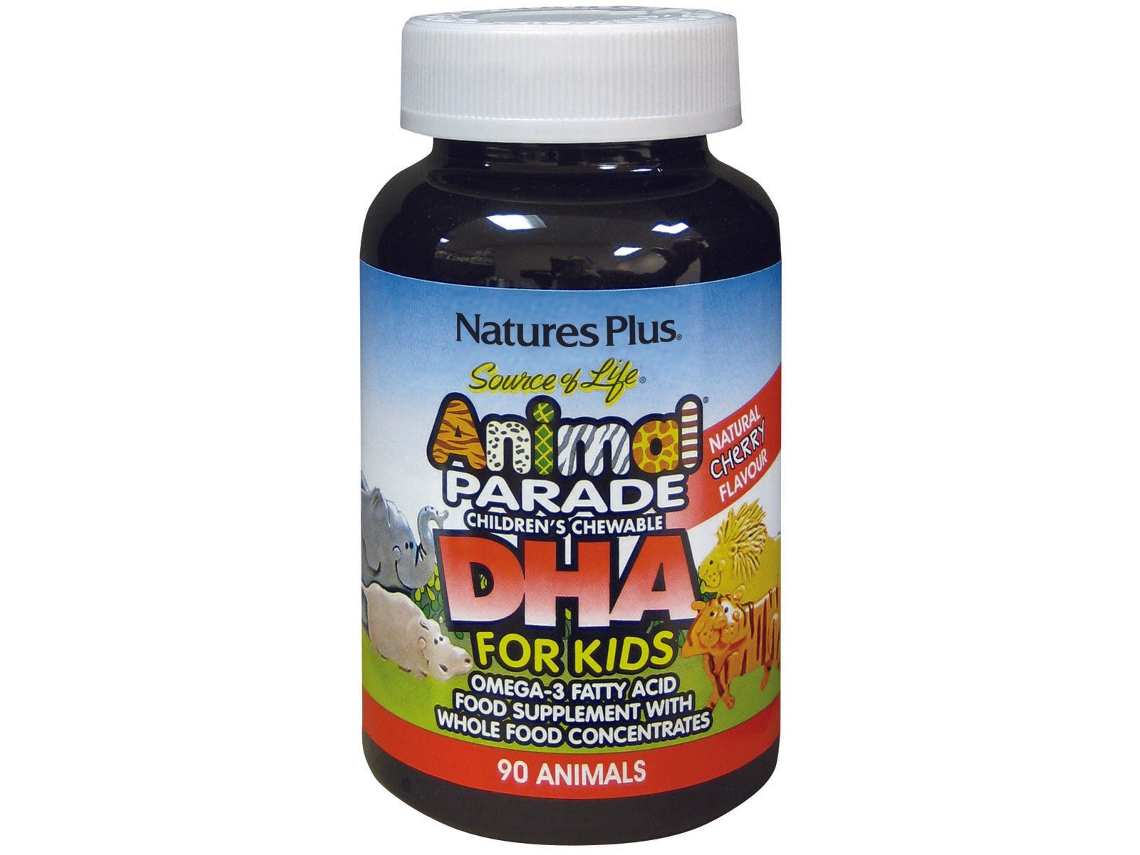 Nature's Plus Source of Life Animal Parade Children's Chewable DHA Natural Cherry Flavour 90's