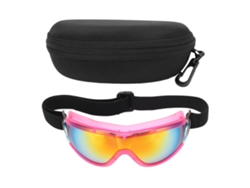 Gafas Protectoras Para Niños Anti Salpicaduras Uv Con Estuche Marco Rosa Película Imitación Roja