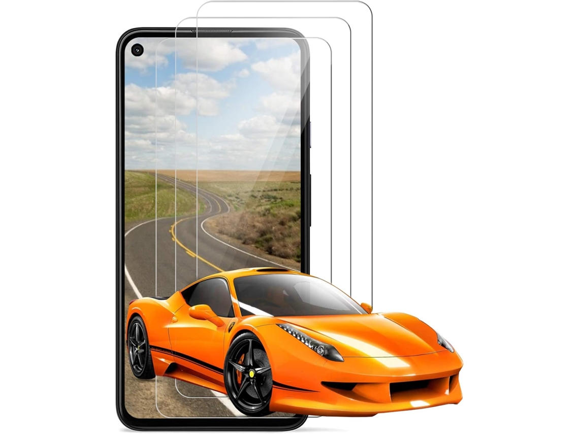 Conjunto de Protectores de Pantalla Antiimpressão Digital Extremamente para Google Pixel 4A HONGWE. Vidrio Templado Transparente (3un)