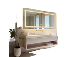 Espejo de baño, LED de tocador, regulable, antivaho, 48 x 32 pulgadas, OEM