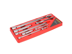 Kit De Herramientas De Extensión De Llave Desmontable 9pcs 1/4 3/8 1/2 Pulgadas Conector Móvil Rojo