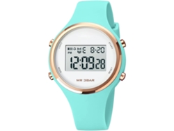 Mujeres Semana Alarma Correa De Goma Impermeable Led Reloj Digital Rosa Yuysan