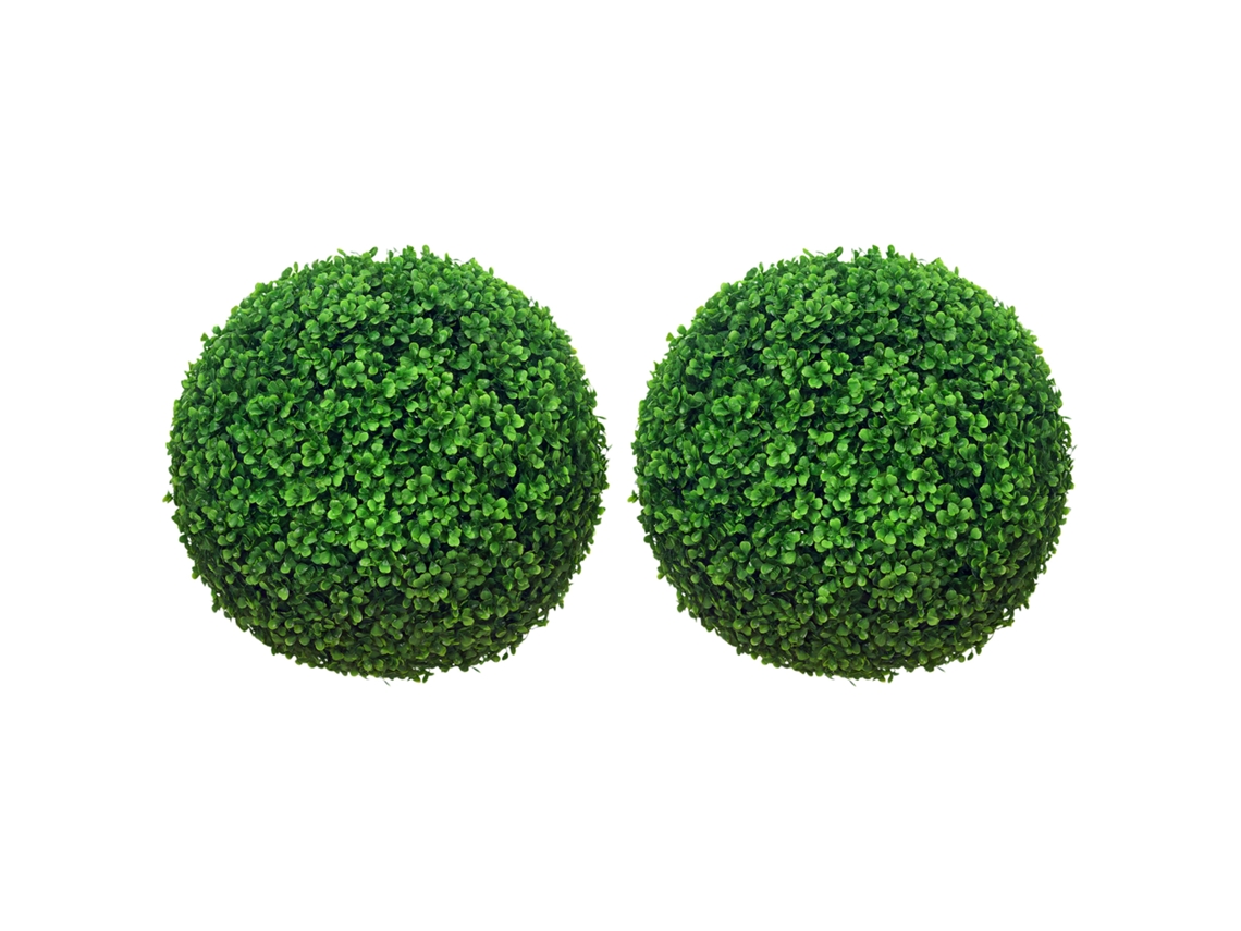 2 Esferas Boj Artificial Ø40cm Interior Exterior Verde