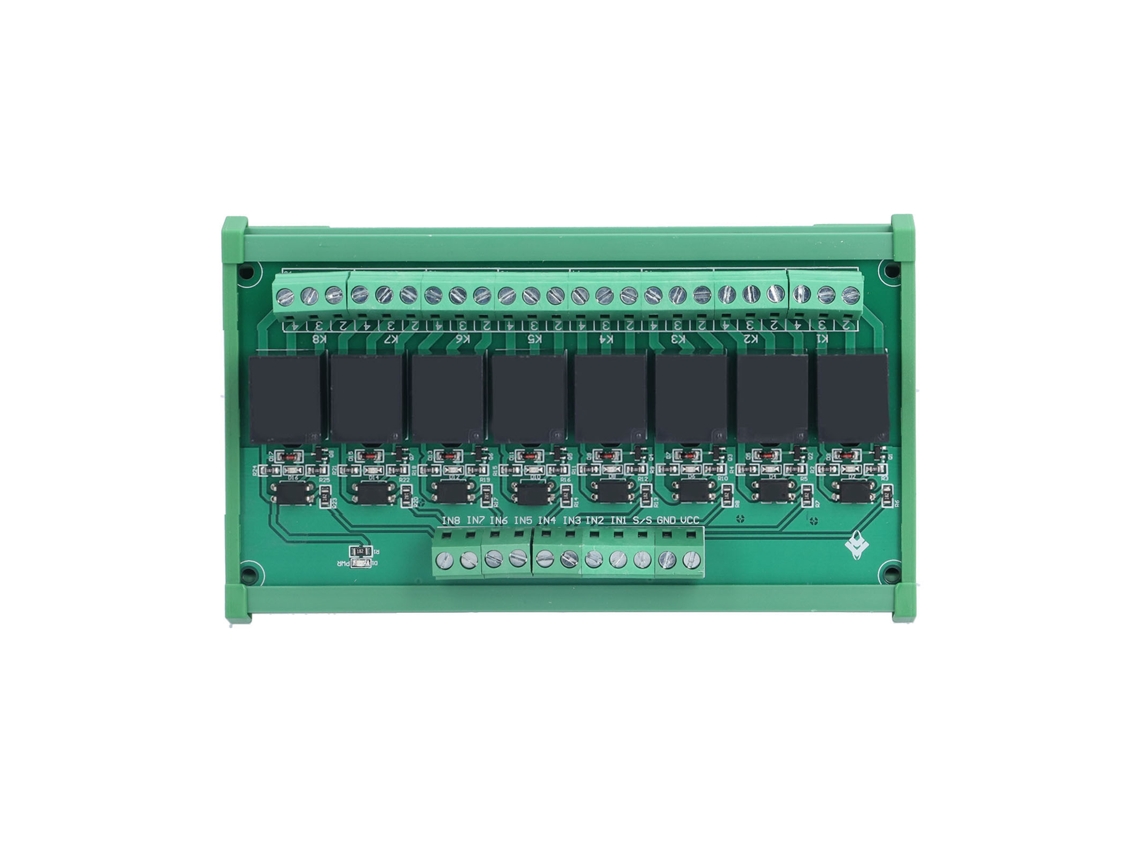 Módulo Veloriskku de 8 canais com relé e optoacoplador de nível alto/baixo para PLC 5V/12V/24V
