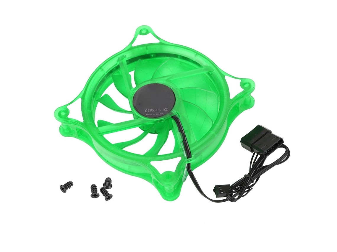 Fan-l17 Mini 120mm Led Halo Ventilador De Enfriamiento Silencioso Para Ordenador Radiador Verde
