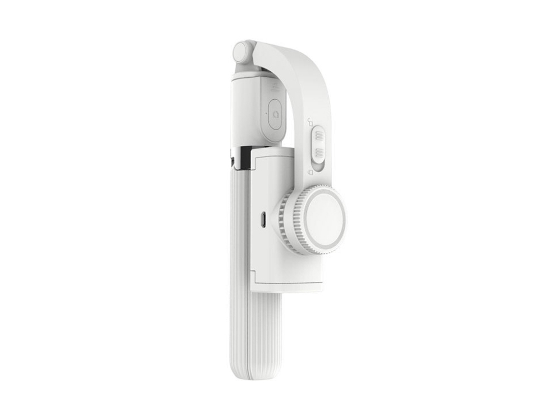 Holder Para Vlogging De Teléfono Con Tripode Oculto, Stick De Equilibrio Antishake, Aluminio Y Plástico, Blanco, 0.86m/33.9in