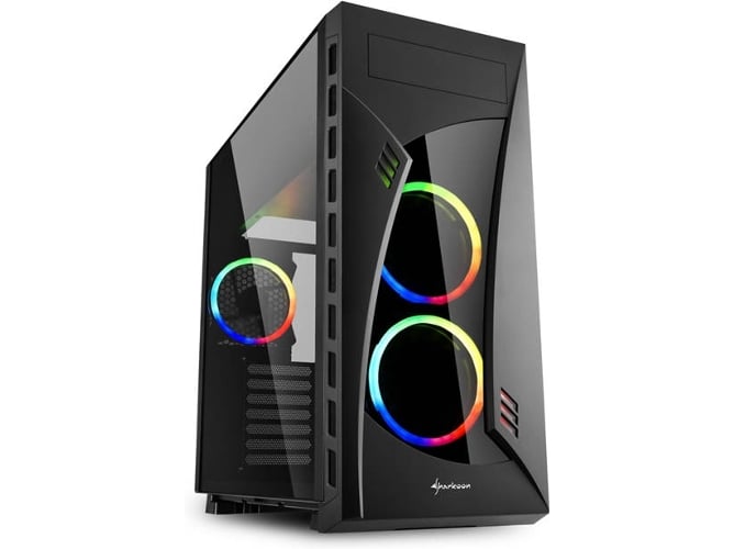 Caja PC SHARKOON Night Shark RGB (ATX Mid Tower - Negro)