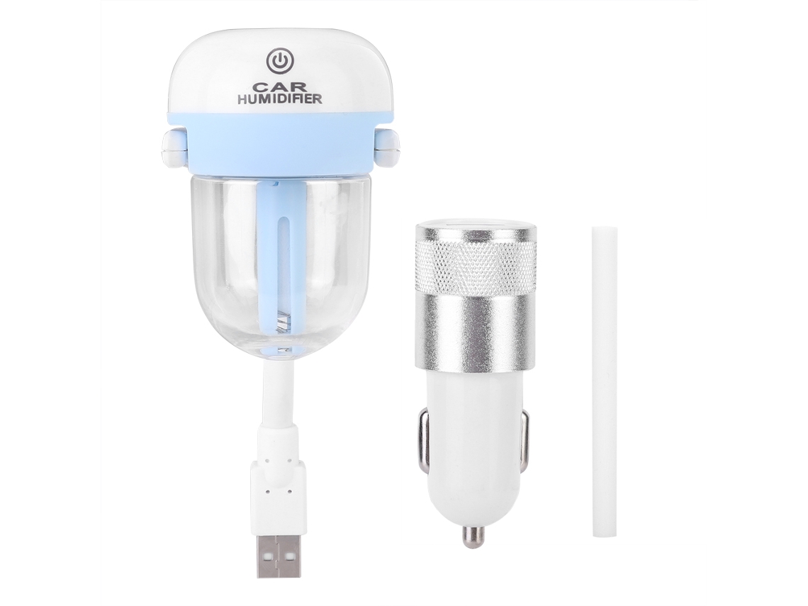 MEOIRUERY Mini Purificador de Aire Multifuncional para Hogar Difusor de Aroma Humidificador USB Azul