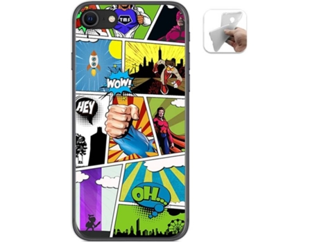 Carcasa iPhone SE 2020 TUMUNDOSMARTPHONE Comic Multicolor