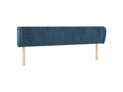 Maison Exclusive - Cabecero De Terciopelo Azul Oscuro 163x23x78/88 Cm