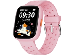 Smartwatch Infantil Rosa 1,8 Pul Fitness Monitor Latidos Sueño Ip68 Juegos Para Adolescentes 5 A 16