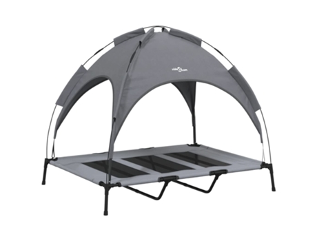 vidaXL Cama para perros con dosel antracita tela oxford y acero