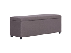 Banco Baul VIDAXL Gris Topo Poliéster (116 cm)