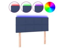 Maison Exclusive - Cabecero Con Led De Tela Azul 80x5x78/88 Cm