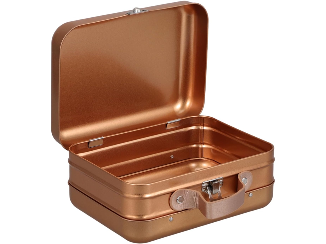 Almacenamiento Hojalata Metálica Rectangular Decorativa Múltiple Ahorro Espacio Tarjetas Juguetes Viajes