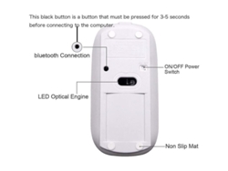Fasst-ratón Inalámbrico Bluetooth Recargable Para Macbook Air Pro Ipad Con 1600 Dpi Silencioso
