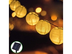 Luces Solares Exteriores Jardín 30 Led Linterna Impermeable Ip65 Luz Blanca Cálida Navidad Decoración