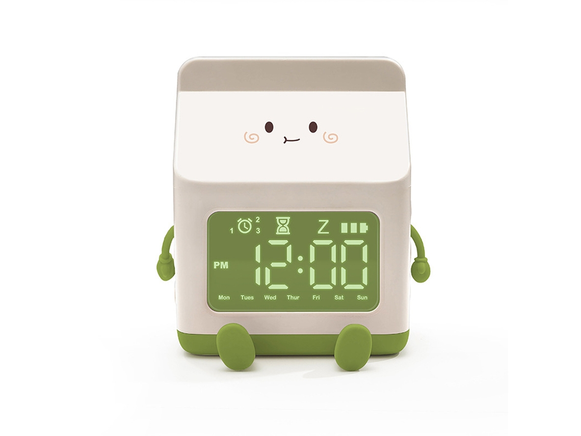 Reloj infantil con temática de leche, función de repetición, entrenamiento del sueño NEVEANCE