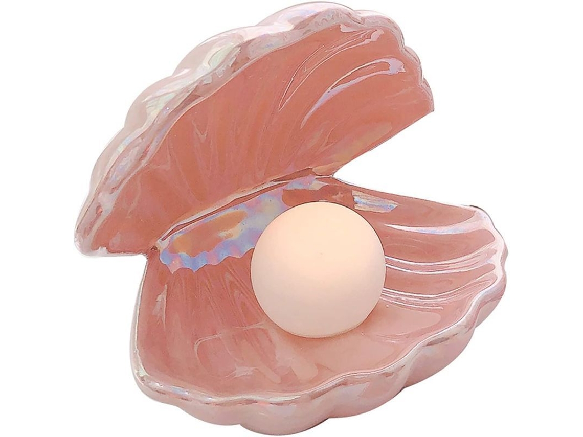 Linterna Nocturna Con Diseño De Perla En Concha Rosa Para Dormitorio Y Mesita De Noche