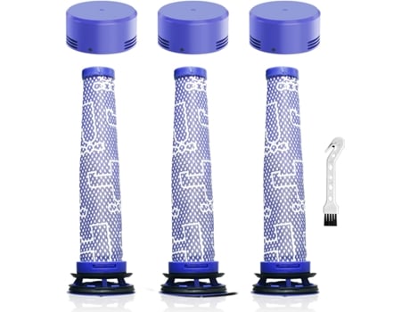 (6 Piezas) Filtros de Repuesto para Aspiradoras Dyson V7, V8, V8+, 3 Prefiltros + 3 Filtros HEPA Traseros, Repuestos para Aspiradoras Dyson 965661-...