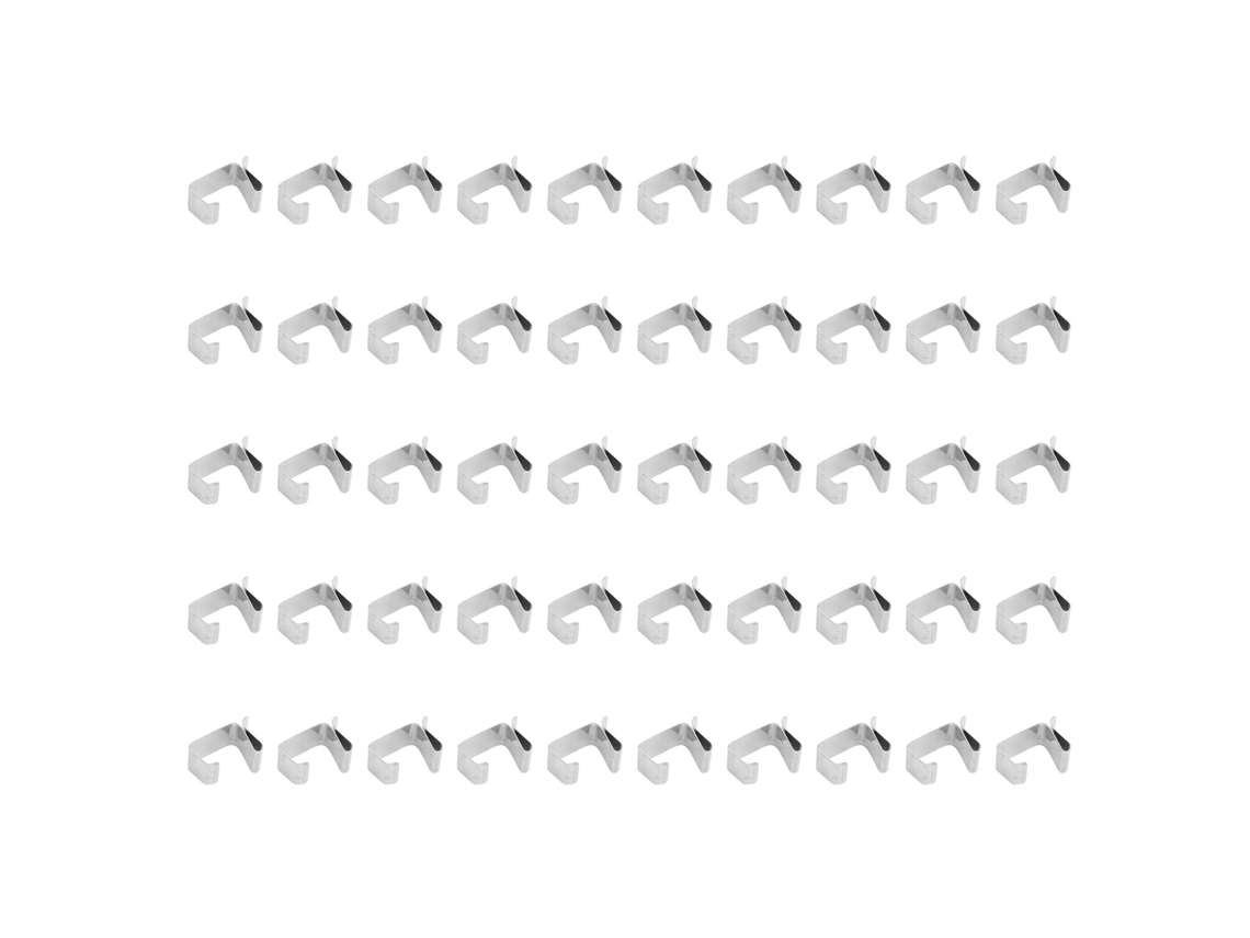 50 Ganchos De Acero Inoxidable Para Luces Navideñas Exteriores Con Forma De Tubo De Desagüe, 24 X 15 Mm.