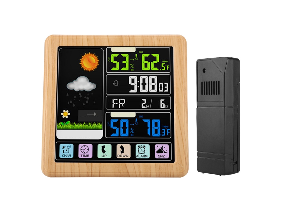 Reloj Meteorológico Inalámbrico Ts-3310 Con Pantalla Táctil Multifuncional.