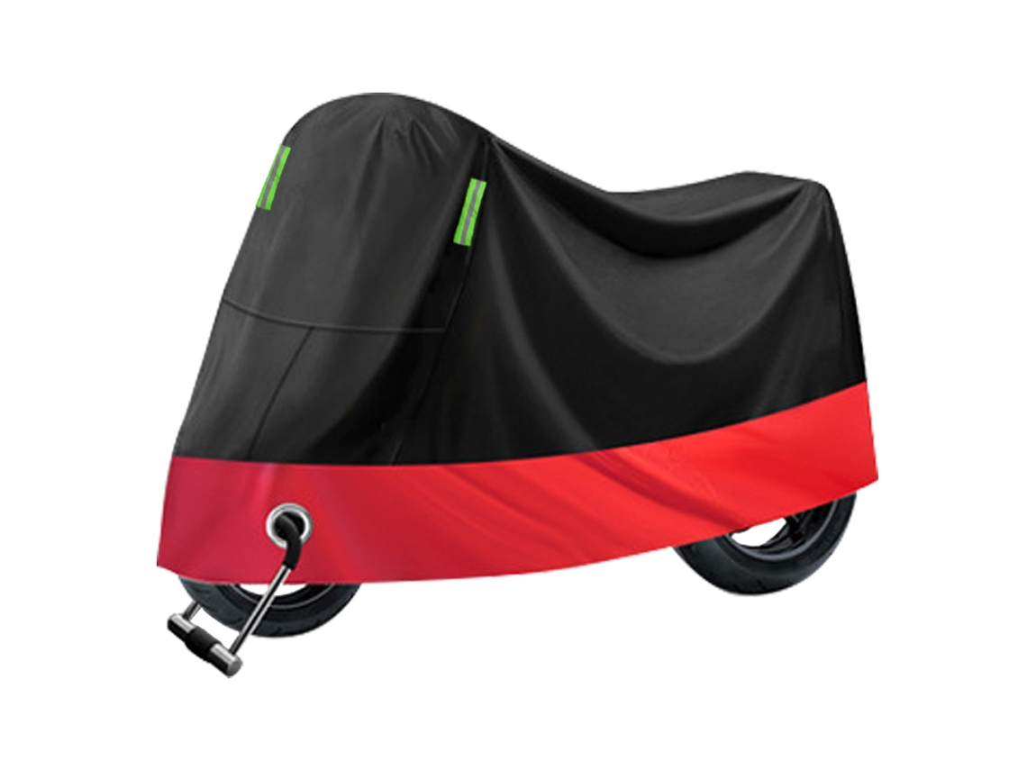 Funda Para Motocicleta Multifuncional Impermeable Y Resistente Al Viento Incluye 2 Tiras Reflectantes 4xl/295 X 110 X 140 Cm Rojo Gertiz