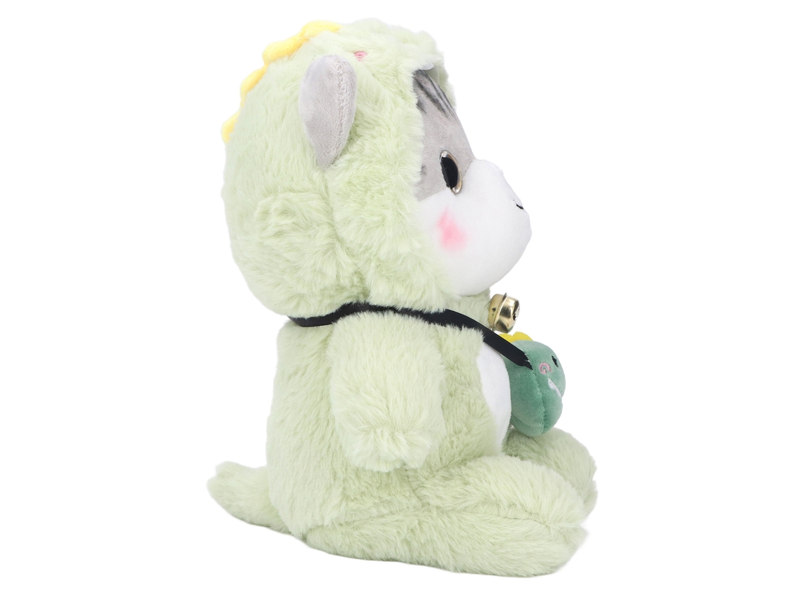 Lindo Peluche De Gato De Dibujos Animados, Regalo Para Niñas O Novias, Color Verde, 8.3 X 7.9 X 10.2 Pulgadas.