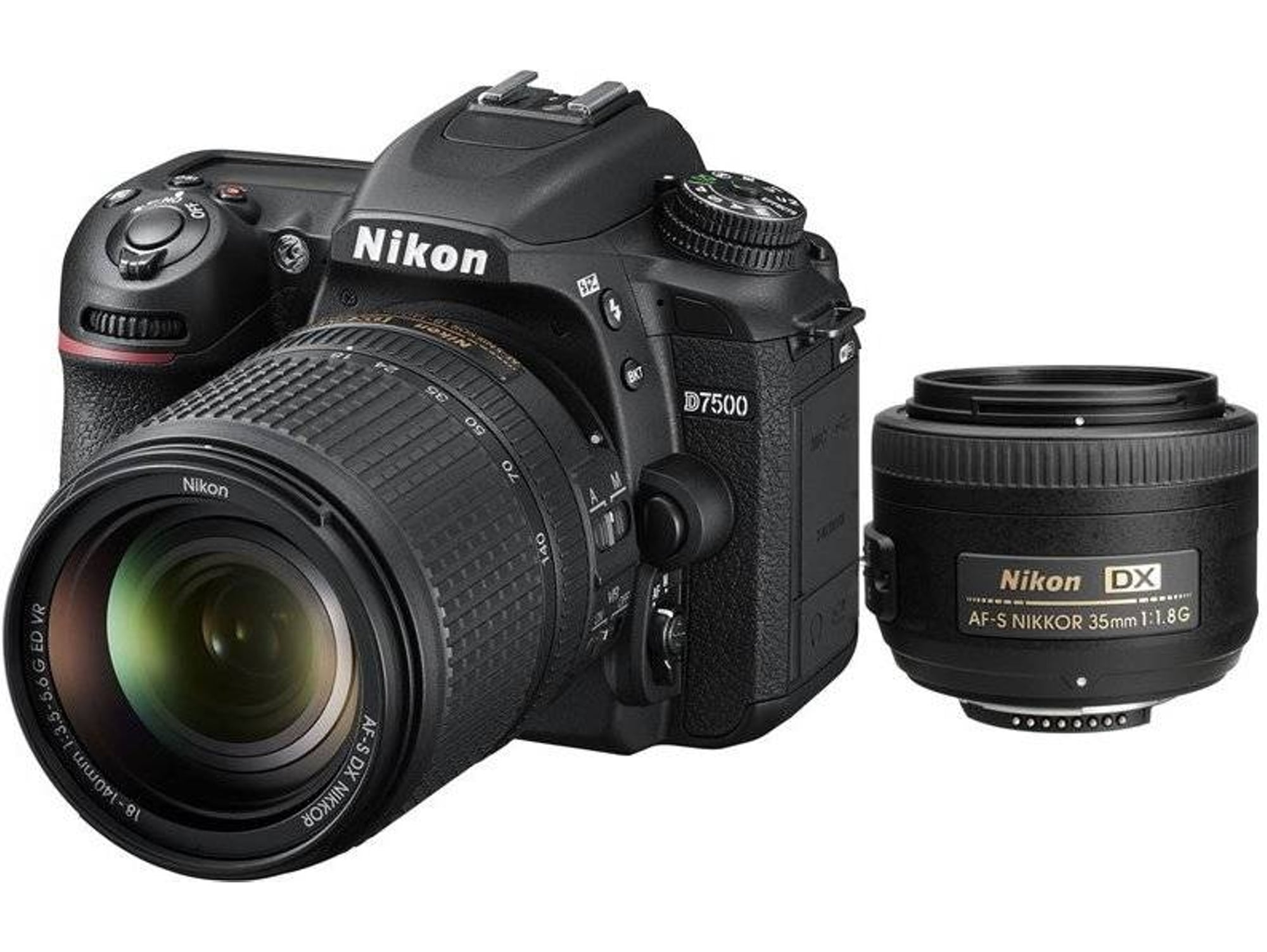 Kit Cámara Réflex NIKON D7500 KIT AF-S 18-140MM F3.5-5.6G ED VR DX + AF-S 35MM F1.8G DX