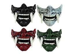 Omni-máscara De Samurai Hannya Noh Kabuki Demonio Oni Para Halloween Carnaval Fiesta De Disfraces Negro