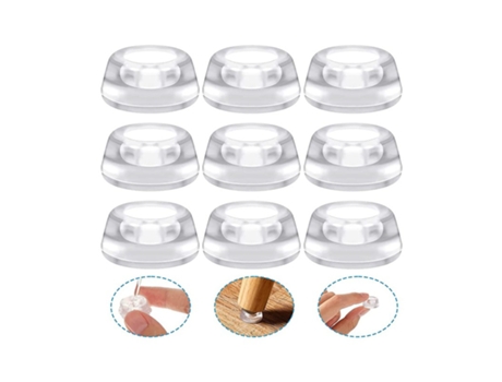 Protector Adhesivo Transparente de Goma Multiusos, 2cm - 9 unidades